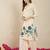 White printed pure cotton kurta trouser set