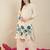 White printed pure cotton kurta trouser set