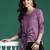 Burgundy embroidered pure cotton kurta trouser set