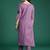 Burgundy embroidered pure cotton kurta trouser set