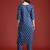 Blue printed pure cotton kurta trouser set