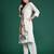 Off white printed pure cotton kurta trouser set