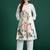 Off white printed pure cotton kurta trouser set