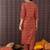 Red printed pure cotton kurta trouser set