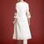 Off white printed pure cotton kurta trouser set