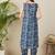 Blue printed pure cotton kurta trouser set