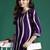 Purple printed viscose rayon kurta trouser set