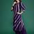 Purple printed viscose rayon kurta trouser set