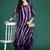 Purple printed viscose rayon kurta trouser set