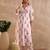 White printed pure cotton kurta trouser set