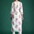 White printed pure cotton kurta trouser set
