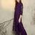 Purple embroidered pure cotton kurta trouser set