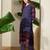 Blue printed pure cotton kurta trouser set