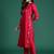 Pink embroidered pure cotton kurta trouser set