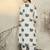 White printed pure cotton kurta trouser set