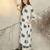 White printed pure cotton kurta trouser set