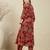 Maroon printed pure cotton kurta trouser set