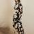 Black embroidered viscose rayon kurta trouser set
