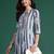 Blue printed pure cotton kurta trouser set