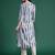 Blue printed pure cotton kurta trouser set