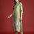 Green embroidered silk kurta trouser set