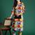 Multicolor printed pure cotton kurta trouser set