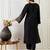 Black embroidered silk kurta trouser set