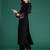 Black embroidered pure cotton kurta trouser set