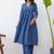 Blue printed pure cotton kurta trouser set