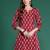Maroon printed pure cotton kurta trouser set