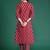 Maroon printed pure cotton kurta trouser set