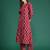 Maroon printed pure cotton kurta trouser set