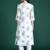 White printed pure cotton kurta trouser set