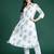 White printed pure cotton kurta trouser set