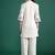 Off white embroidered pure cotton kurta trouser set