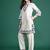 Off white embroidered pure cotton kurta trouser set