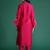 Pink embroidered silk kurta trouser set