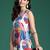 White printed pure cotton kurta trouser set