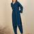 Teal embroidered silk kurta trouser set
