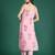Pink printed pure cotton kurta trouser set