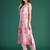 Pink printed pure cotton kurta trouser set