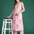 Pink printed pure cotton kurta trouser set