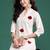 White embroidered pure cotton kurta trouser set
