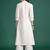 White embroidered pure cotton kurta trouser set