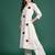 White embroidered pure cotton kurta trouser set