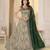 Green Brocade Zari Weaving lehenga choli set