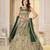 Green Brocade Zari Weaving lehenga choli set