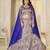 Royal Blue Brocade Zari Weaving lehenga choli set