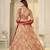 Red Brocade Zari Weaving lehenga choli set