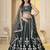 Green Georgette Embroidery, Sequins Work lehenga choli set